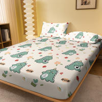 Sábana Ajustada Con Impresión De Dinosaurio Cartoon Animal Pequeño Sábana De Cama Con Diseño De Dormitorio Sin Almohadillas (excluyendo Fundas De Almohada) Material Poliéster 100% - details 2