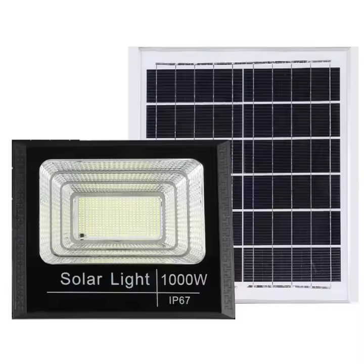 Lámpara Solar LED De 1000W Con Control Remoto Para Jardín Y Camping Energía Ahorro Instalación Self-Contained Protección IP67 - 1