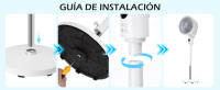 Aigostar Ventilador de Pie Silencioso con Mando a Distancia y Pantalla LED, Oscilación 3D, Temporizador 12H, 3 Modos, 6 Velocidades, Caudal de Aire 1185 m³/h, Difusor de Aroma Integrado - details 7