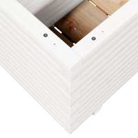 vidaXL Jardinera madera maciza de pino blanco 70x40x49,5 cm - details 5