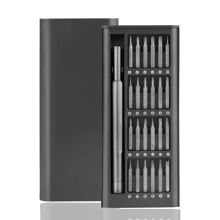 Juego De Destornilladores Magnéticos Precision 25 En 1 Con Set De 24 Piezas Mini Para Reparación De Móvil PC Y Cámara Herramienta Portátil De Acero Cromo-vanadio - 1