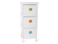 Cajonera G Blanca Madera 3 Cajones 25x25x60cm - details 2