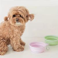 Tazón De Silicona Plegable Para Perros Colgante Viaje Al Aire Libre Portátil Contenedor De Alimentos Y Agua Color Macarón Suministros Para Mascotas - details 8