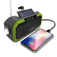 Radio DE EMERGENCIA múltiple de 5000mAh AM/FM Radio de manivela con Energía Solar el interior LED Cargador de Banco de Energía altavoz de Alarma SOS, Altavoz Bluetooth 5,0 - details 2