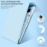 Funda con teclado universal para iPad Air5/Air4/Air6-10.9/11 de 10.9 pulgadas con panel táctil, ultrafina, de PU, con retroiluminación de 7 colores y teclado inalámbrico magnético Bluetooth. - details 2