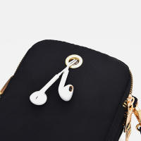 Bolso Mini Mujer Cruzado Con Cremallera Bolso De Hombro Multifuncional Vertical Monedero Móvil Negro Bolso De Caminar - details 14