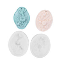 Molde De Silicona Para Aromaterapia Y Resina En Forma De Flor Para Colgar En El Coche Y Decoración Del Hogar Molde De Gypsum Para Hacer Pendantes De Cerámica Y Mantequilla De Maní - details 4
