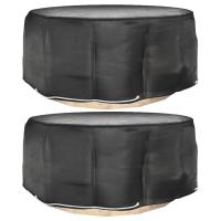 vidaXL Fundas para muebles de jardín 2 uds redonda en dimensiones Ø 230x90 cm/Ø 260x90 cm/Ø 325x90 cm y más | almacenamiento funcional diseño moderno para baño dormitorio sala - details 1