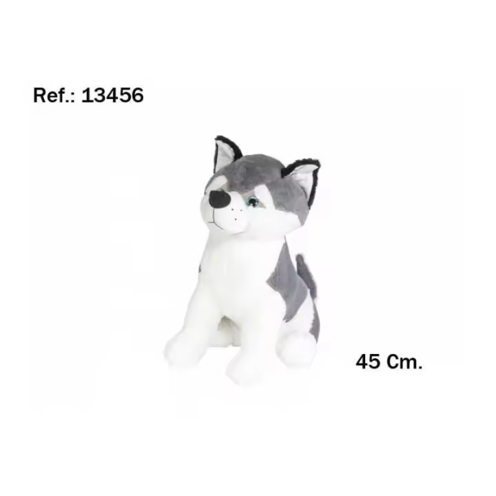 PELUCHE PERRO HUSKY 45CM DE ARTESANÍA BEATRIZ - 1