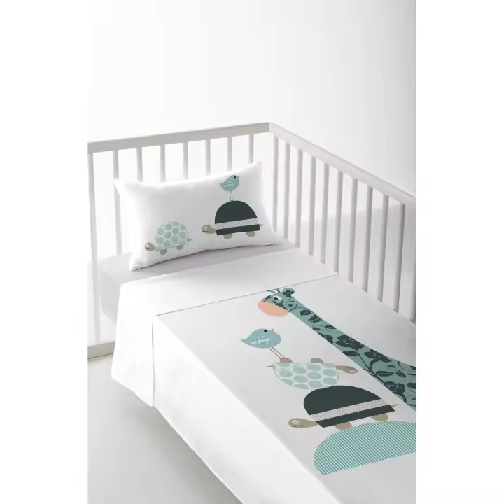 JUEGO DE SÁBANA CUNA/MAXICUNA INFANTIL BEBE 100% ALGODÓN PABLO COOL KIDS FABRICADO EN ESPAÑA - 1
