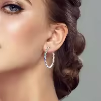 Pendientes De Aro De Plata 925 Para Mujer Con Zirconia Joyería De Moda Regalo Original Eardrop Pendientes Metálicos Tipo Aro - details 28