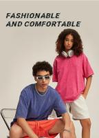 Camiseta Estilo Retro Americano Pesada De Color Sólido Para Hombres Y Mujeres Manga Corta Verano Moda De Calle Antiguo Talla Grande Ropa Lavada - details 6
