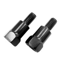 Adaptadores De Espejos Retrovisores Para Motocicleta 8MM 10MM Tornillos De Conversión Horaria Y Antihoraria Negro Acero Metálico - details 0