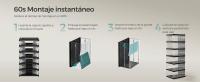 SONGMICS Cajas para Zapatos, Juego de 6 Organizadores Apilables para Zapatos, Zapatero Plegable y Portátil, hasta talla 46, Montaje en 60s, Transparente y Negro Tinta/Transparente y Blanco Nube - details 1