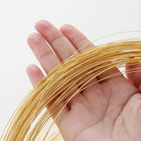 Hilo De Cobre Para Joyería 2M 14K/18K Gold Color Plated Brass Para Embossing DIY Material De Joyería Hecho a Mano - details 6