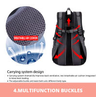 Mochila clásica de viaje para hombre, bolsa impermeable para ordenador portátil, senderismo, mochila escolar deportiva, nailon, para exteriores - details 6