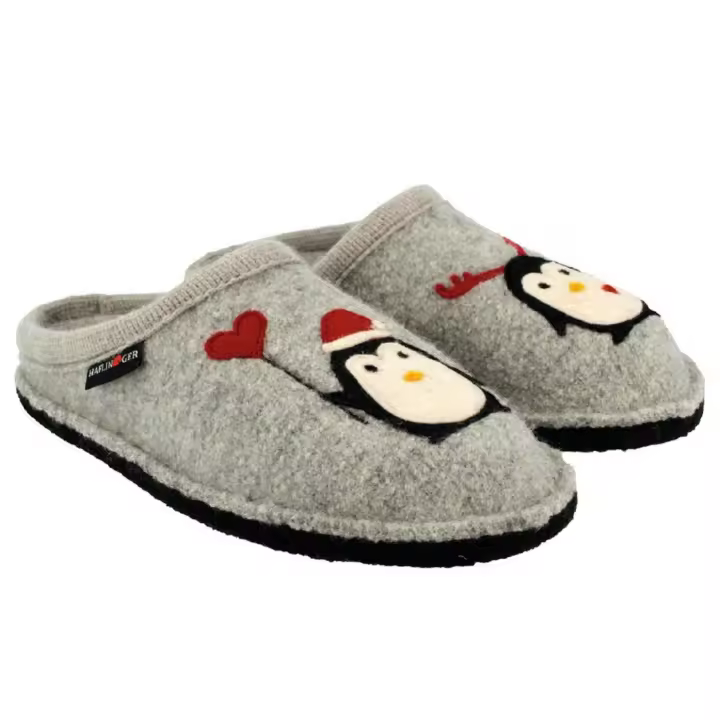 Zapatilla Haglinger Penguin de Lana hervida gris 31309084 - 1