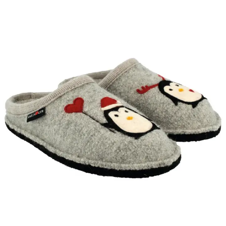 Zapatilla Haglinger Penguin de Lana hervida gris 31309084 - 1