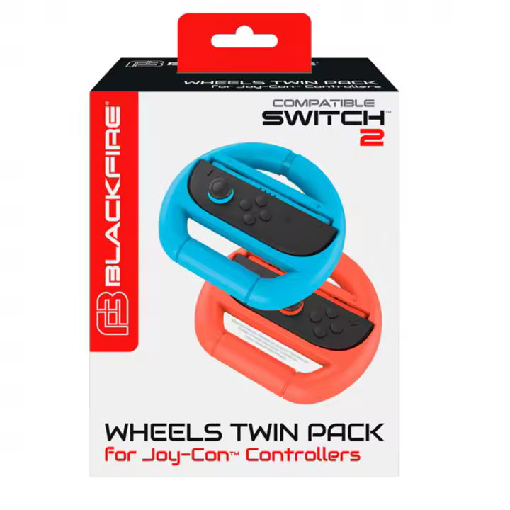 WHEELS TWIN PACK FOR JOY-CON CONTROLLERS BLACKFIRE Nintendo Switch 2 - PREVENTA - Lanzamiento 30/05/25 - 1