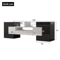 Soporte de TV Brilliant Blanco, 145 cm, iluminación LED, muebles de salón, Modern diseño, elegant surface de Cristal - details 0