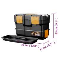 vidaXL Caja de herramientas de polipropileno 350x170x230 mm - details 6