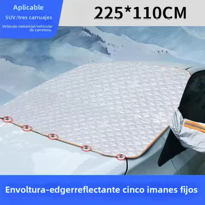 Cubierta De Parches Para Coche Impermeable Protector Solar Magnético Cubierta Frontal De Ventilación Material De Poliester - 1