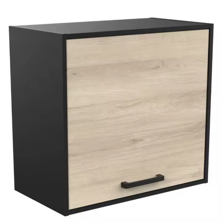 Miroytengo Módulo Superior Industriale 1P Melamina Miroytengo Roble y Negro 64CM Cocina - 1