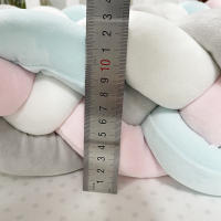 Parachoques para Cama de Bebé de 1-3M, Textil anudado Hecho a mano, de cuna de Protector Sweatshirt, almohada with nude Infantil, decoración para habitación de Bebé, tira anticolisión Tejida para CUNA anticaídas y anticolisión - details 1