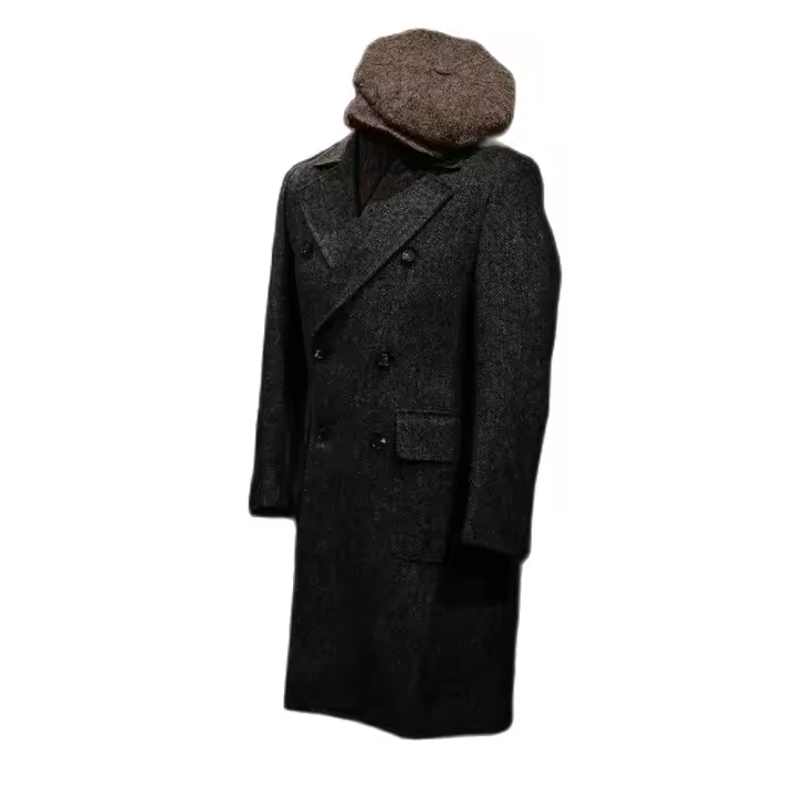 Chaqueta De Traje Para Hombre Estilo Casual Ajustada Doble Botón Para Bodas Y Bailes Formales Hecho De Algodón Y Lana - 1