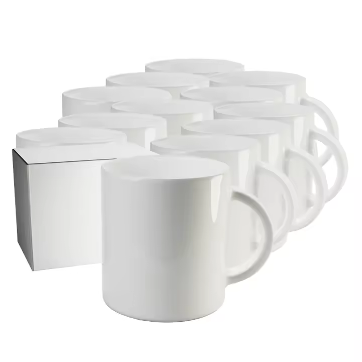 PixColor - Pack 16 tazas de cerámica para sublimación | 250 ml de capacidad | Caja individual con cada taza | Color blanco - 1