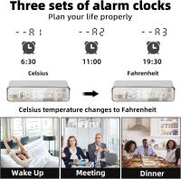 Despertador digital with Cargador inalámbrico, Cargadores para dormitorios, Cargador inalámbrico, Reloj despertador LED digital, termómetro, Cargadores de teléfono de carga - details 3
