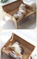 Cama De Gato De Verano Con Almohadilla Refrescante Sofá Resistentes Al Desgaste Rattan Silla De Descanso Casa De Perro Casa De Gato Hogar Para Mascotas - details 3