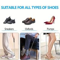 Herramienta De Ajuste De Zapatos De Acero Inoxidable Con Manija Larga Para Facilitar La Puesta De Botas Cuchara De Zapato De Plástico - details 0