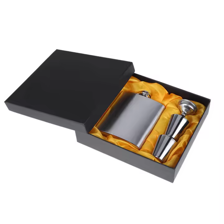 Kit De Botella De Alcohol Portátil 7oz En Acero Inoxidable Flor De Cobre Juego De Botella De Vino Contenedor De Bebida Para Adultos - 1