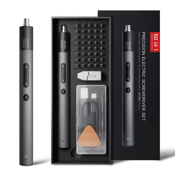 Juego De Destornilladores Eléctricos De Precisión 59 En 1 Con Luz LED Y 54 Piezas Magnéticas Para Reparación Doméstica Y Electrónica Compatible Con iPhone Watch Camera Drone PC - 1