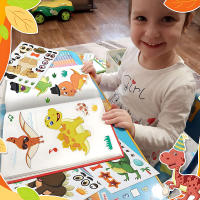 Pegatinas De Caras Zoo Mar Dinosauro 12/24 Hojas Juego DIY De Puzle Artístico Para Fiestas Regalo De Fiestas Y Escuela - details 5