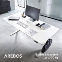 AREBOS Escritorio eléctrico regulable en altura 160x80 cm con función de memoria - details 16