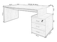 OFILIKE. Mesa Escritorio con Cajonera a la Derecha. Fabricado en Madera, Roble - details 0