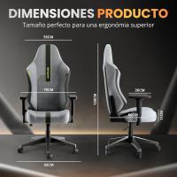 RELAXTY Silla Gaming Ergonómica de Alta Gama – Silla Gamer con Lino Transpirable, Respaldo Reclinable 160°, Reposabrazos Ajustables 4D y Base de Hierro Reforzada – Soporta hasta 150 kg - details 1