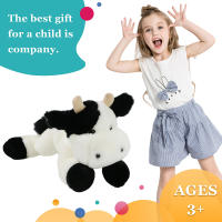Muñeco De Peluche De Vaca Lechera De 28cm Regalo Para Niñas Animal De Peluche Adorable Color Blanco Y Negro Para Niños De Preescolar Juguete Kawaii - details 1