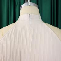 Elegante Monopiece Plisado Para Mujer Con Cinturón Y Pierna Ancha De Largo Al Suelo Sin Mangas Y Cuello Redondo Para Fiesta Y Cumpleaños - details 8