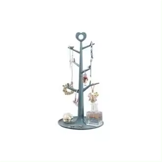 Expositor de joyas de plástico, soporte para joyas, soporte para anillos, pendientes, gancho para colgar, organizador de joyas para anillos, collares y pendientes. - 1