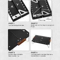 Mesa De Camping Ultraligera Plegable Con Portátil Para Pesca Al Aire Libre Material De Aluminio Compacta Para Exteriores - details 15