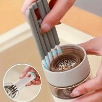 Cepillo Para Vaso Y Botella Multifuncional Con Bola De Acero Y Pelo De Wire Para Limpieza De Oquedades Y Teclado En Casa - details 2