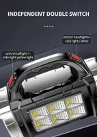 Linterna Portátil Potente Recargable USB Con Luz LED Solar Y COB Para Trabajo 4 Niveles De Iluminación Lámpara De Camping Y Teléfono Móvil - details 5