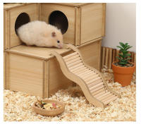 Juguete De Madera Para Hamster Escalera Ondulada Ecológica Divertida Para Animales Pequeños Decoración De Jaula De Hamster - details 3