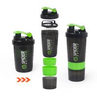Botella De Proteína Con Agitador De 3 Capas Botella De Agua Para Ejercicio Y Construcción Corporal Mezcladora De Plástico - details 4