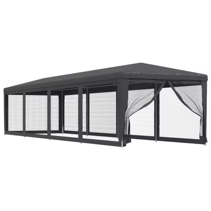 vidaXL Carpa para Fiestas con 10 Paredes de Malla Toldo HDPE Color Antracita,  Azul,  Rojo y mas - 1