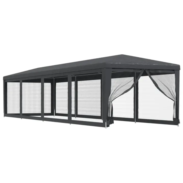 vidaXL Carpa para Fiestas con 10 Paredes de Malla Toldo HDPE Color Antracita,  Azul,  Rojo y mas - 1