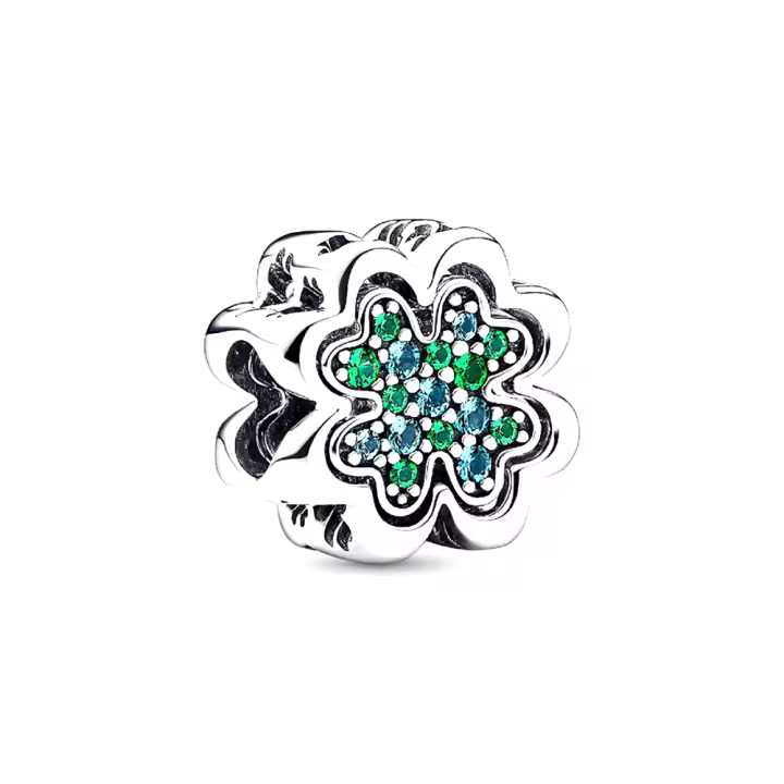 Pandora Charm de Colgante en Plata de Ley Charm de Trébol de Cuatro Hojas Separable 792752C01，Incluye Caja Original - 1